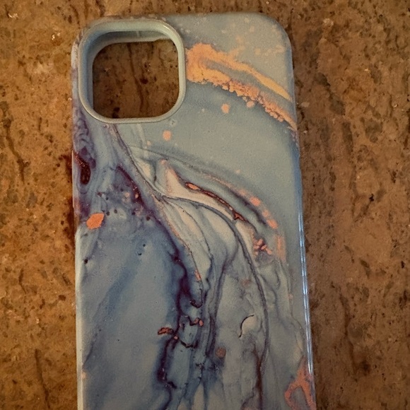 Marble Blue Pattern iPhone Case - Picture 2 of 4